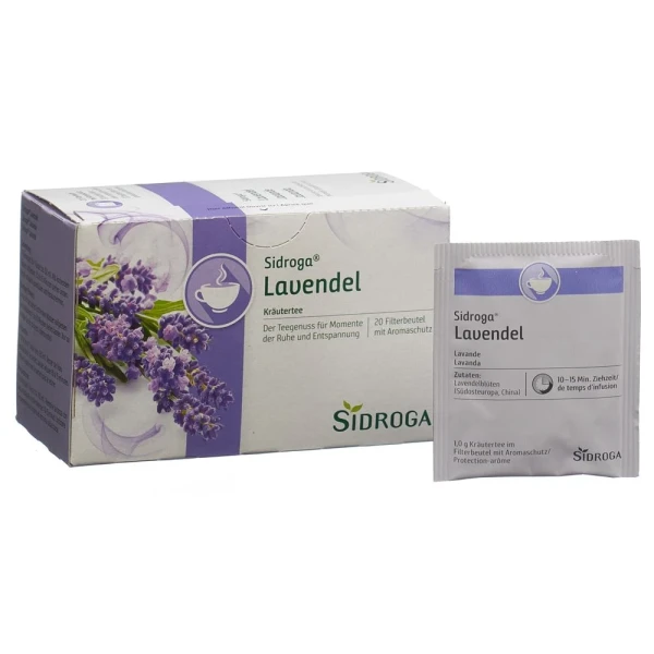 Hier sehen Sie den Artikel SIDROGA Lavendel 20 Btl 1 g aus der Kategorie Früchte- und Kräutertee einzeln. Dieser Artikel ist erhältlich bei pedro-shop.ch