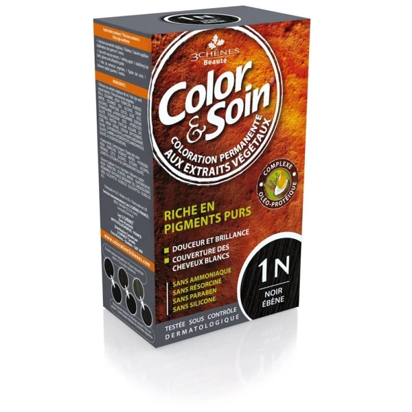 COLOR & SOIN Coloration 1N noir ébène 135 ml