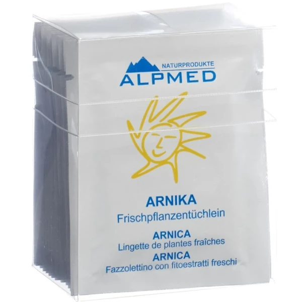 Hier sehen Sie den Artikel ALPMED Frischpflanzentüchlein Arnika 13 Stk aus der Kategorie Kosmetika für spezielle Anwendungen. Dieser Artikel ist erhältlich bei pedro-shop.ch