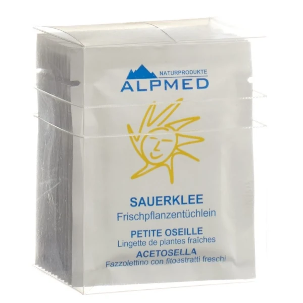 Hier sehen Sie den Artikel ALPMED Frischpflanzentüchlein Sauerklee 13 Stk aus der Kategorie Kosmetika für spezielle Anwendungen. Dieser Artikel ist erhältlich bei pedro-shop.ch