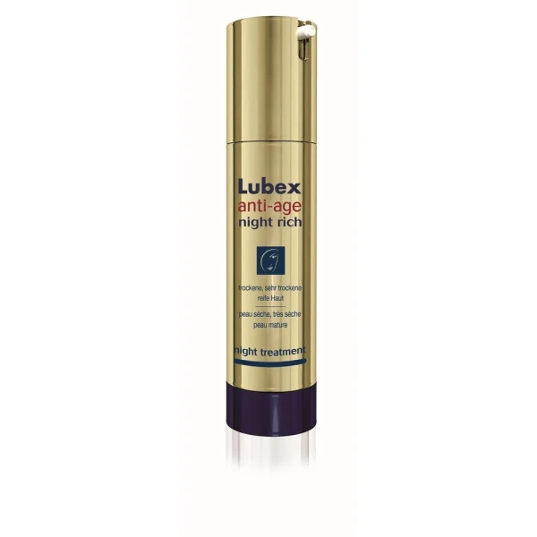 Hier sehen Sie den Artikel LUBEX ANTI-AGE Night rich Creme 50 ml aus der Kategorie Gesichts-Balsam/Creme/Gel/Öl. Dieser Artikel ist erhältlich bei pedro-shop.ch