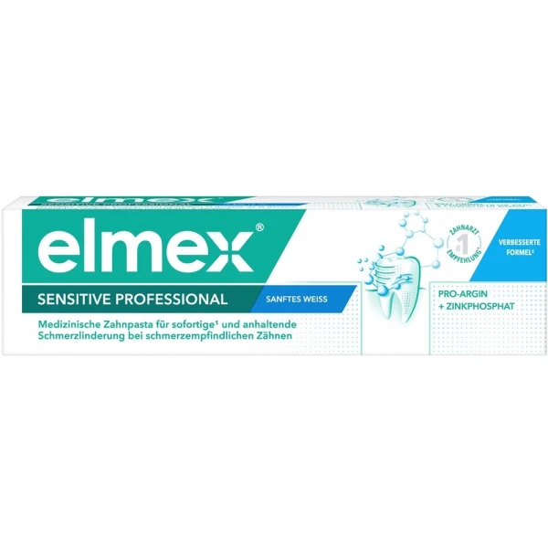 Hier sehen Sie den Artikel ELMEX SENSITIVE PROF SANFTES WEISS Zahnpasta 75 ml aus der Kategorie Zahnpasta/Gel/Pulver. Dieser Artikel ist erhältlich bei pedro-shop.ch