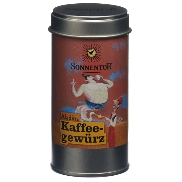 Hier sehen Sie den Artikel SONNENTOR Aladins Kaffeegewürz Streudose 35 g aus der Kategorie Gewürze. Dieser Artikel ist erhältlich bei pedro-shop.ch