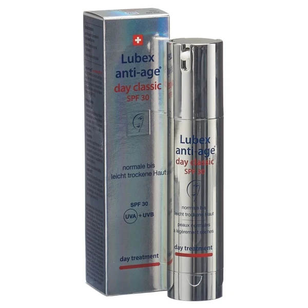 Hier sehen Sie den Artikel LUBEX ANTI-AGE day classic UV30 50 ml aus der Kategorie Gesichts-Balsam/Creme/Gel/Öl. Dieser Artikel ist erhältlich bei pedro-shop.ch
