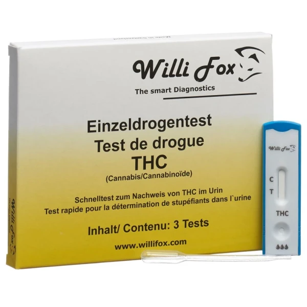 WILLI FOX Drogentest THC einzel Urin 3 Stk