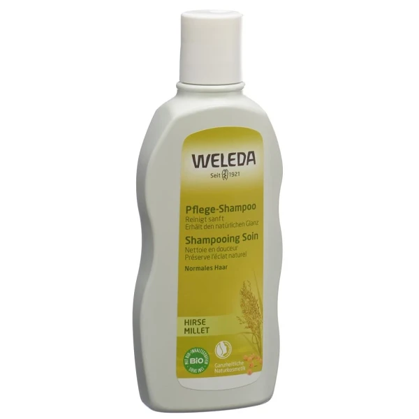 Hier sehen Sie den Artikel WELEDA Hirse Pflege-Shampoo 190 ml aus der Kategorie Haar-Shampoo. Dieser Artikel ist erhältlich bei pedro-shop.ch