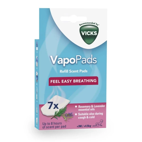 Hier sehen Sie den Artikel VICKS VapoPads VBR7 Nachfüll Rosmarin Lavend 7 Stk aus der Kategorie Luftbefeuchter/Luftreiniger. Dieser Artikel ist erhältlich bei pedro-shop.ch