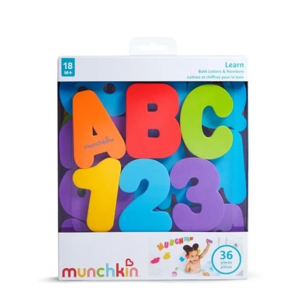 MUNCHKIN Bade Buchstaben & Zahlen 36 Stk