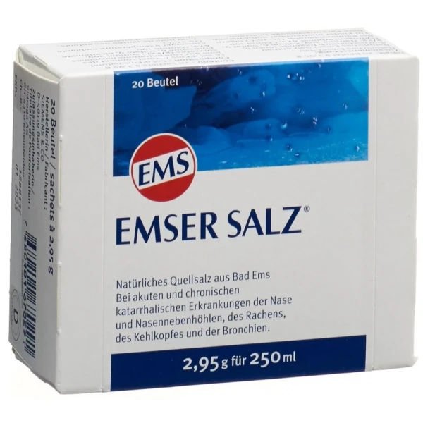 Hier sehen Sie den Artikel EMSER SALZ Plv 20 Btl 2.95 g aus der Kategorie Arzneimittel der Liste D. Dieser Artikel ist erhältlich bei pedro-shop.ch