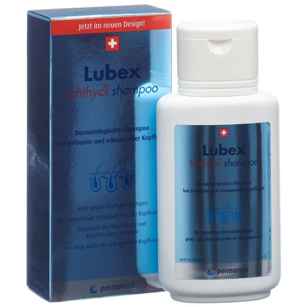 Hier sehen Sie den Artikel LUBEX Ichthyol shampoo 200 ml aus der Kategorie Haar-Shampoo. Dieser Artikel ist erhältlich bei pedro-shop.ch