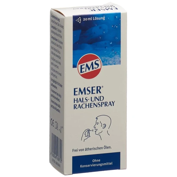 Hier sehen Sie den Artikel EMSER Hals- und Rachenspray 20 ml aus der Kategorie Andere Spezialitäten. Dieser Artikel ist erhältlich bei pedro-shop.ch