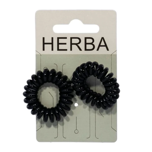 HERBA Haarbinder 3.8cm schwarz 2 Stk
