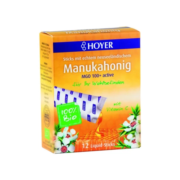 HOYER Manukahonig Bio Liquid-Sticks 12 Stk