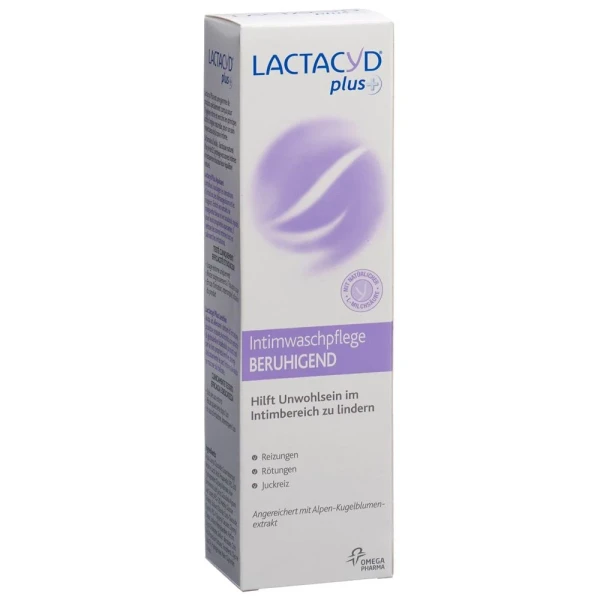 Hier sehen Sie den Artikel LACTACYD Plus+ beruhigend 250 ml aus der Kategorie Intim-Lotion/Spray/Seife/Pflege. Dieser Artikel ist erhältlich bei pedro-shop.ch