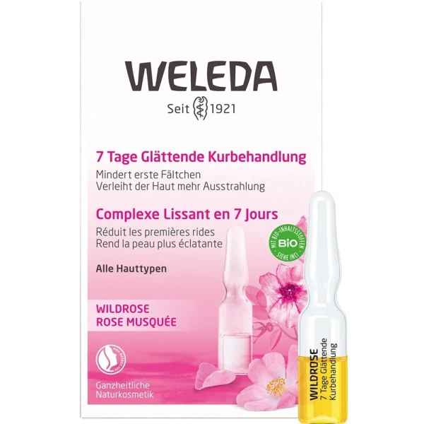 Hier sehen Sie den Artikel WELEDA Wildrose 7 Tage Kurbehandlung 7 x 0.8 ml aus der Kategorie Gesichts-Pflege Kuren/Seren/Set. Dieser Artikel ist erhältlich bei pedro-shop.ch