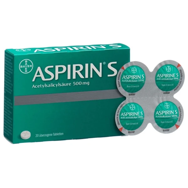Hier sehen Sie den Artikel ASPIRIN S Tabl 500 mg 20 Stk aus der Kategorie Arzneimittel der Liste D. Dieser Artikel ist erhältlich bei pedro-shop.ch