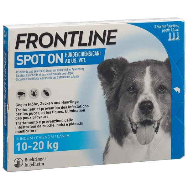 FRONTLINE Spot On Hund M Liste D 3 x 1.34 ml