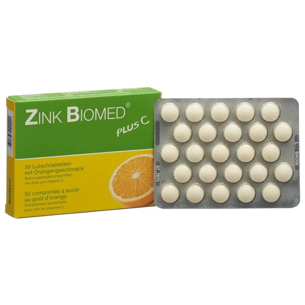 Hier sehen Sie den Artikel ZINK BIOMED plus C Lutschtabl Orange 50 Stk aus der Kategorie Nahrungsergänzungsmittel. Dieser Artikel ist erhältlich bei pedro-shop.ch