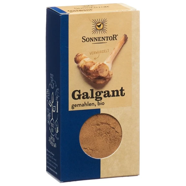 Hier sehen Sie den Artikel SONNENTOR Hildegard Galgant gemahlen Btl 35 g aus der Kategorie Gewürze. Dieser Artikel ist erhältlich bei pedro-shop.ch