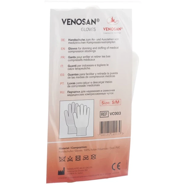 VENOSAN Noppen-Handschuhe S/M VC003 1 Paar