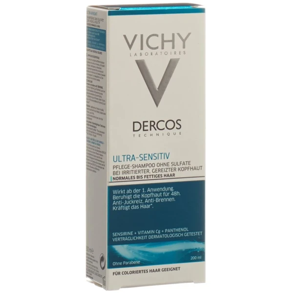 Hier sehen Sie den Artikel VICHY Dercos Shamp Ultra-Sen Fe Kopfh DE/IT 200 ml aus der Kategorie Haar-Shampoo. Dieser Artikel ist erhältlich bei pedro-shop.ch
