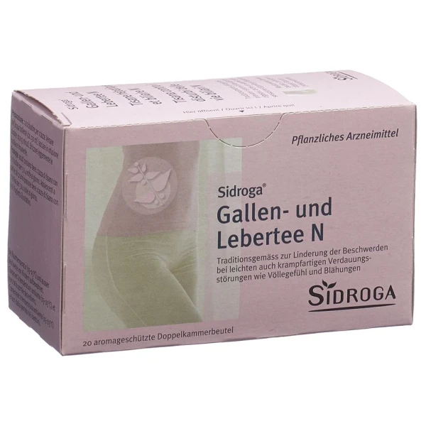 Hier sehen Sie den Artikel SIDROGA Gallen- und Lebertee N 20 Btl 2 g aus der Kategorie Arzneimittel der Liste E. Dieser Artikel ist erhältlich bei pedro-shop.ch