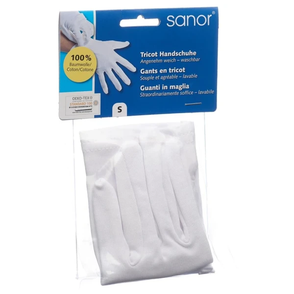 SANOR Tricot Handschuhe S 1 Paar