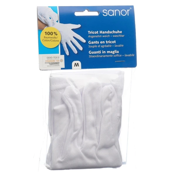 SANOR Tricot Handschuhe M 1 Paar