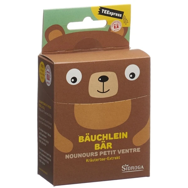 Hier sehen Sie den Artikel SIDROGA TEExpress Bäuchlein Bär 15 Btl 0.3 g aus der Kategorie Kindertees. Dieser Artikel ist erhältlich bei pedro-shop.ch