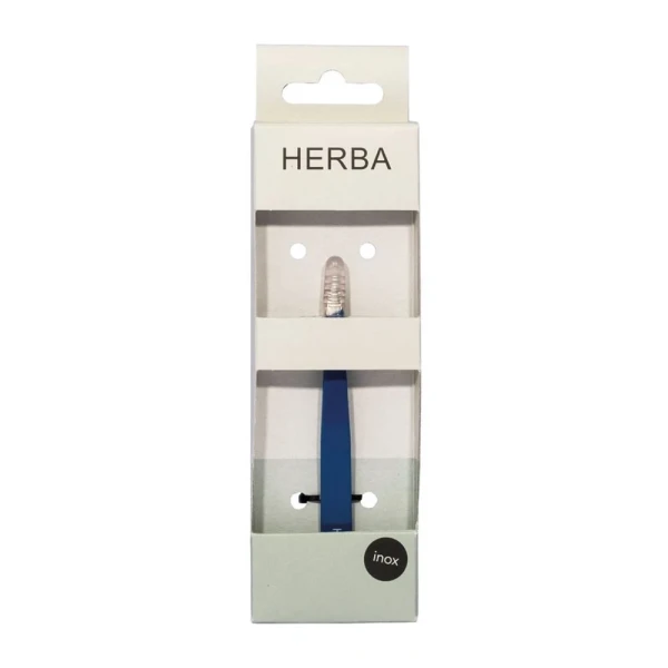 Hier sehen Sie den Artikel HERBA Pinzette schräg Inox blau aus der Kategorie Pinzetten kosmetisch. Dieser Artikel ist erhältlich bei pedro-shop.ch