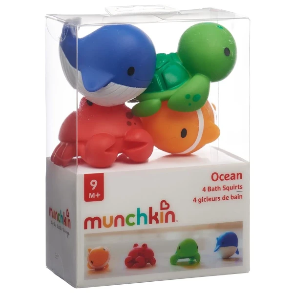 MUNCHKIN Spritztiere zum Baden 9M+ Ocean 4 Stk