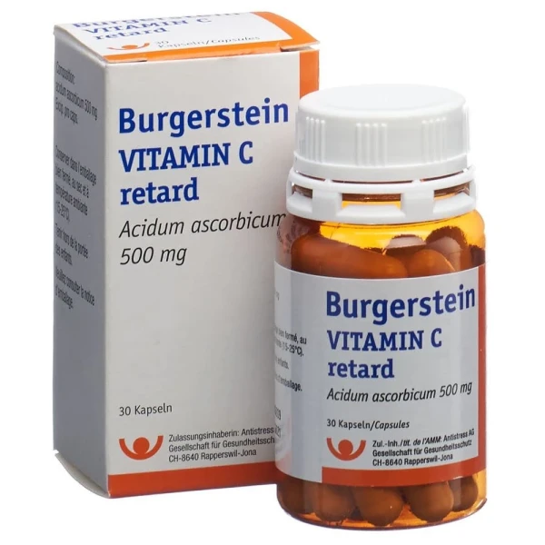 Hier sehen Sie den Artikel BURGERSTEIN Vitamin C Ret Kaps 500 mg 30 Stk aus der Kategorie Arzneimittel der Liste D. Dieser Artikel ist erhältlich bei pedro-shop.ch