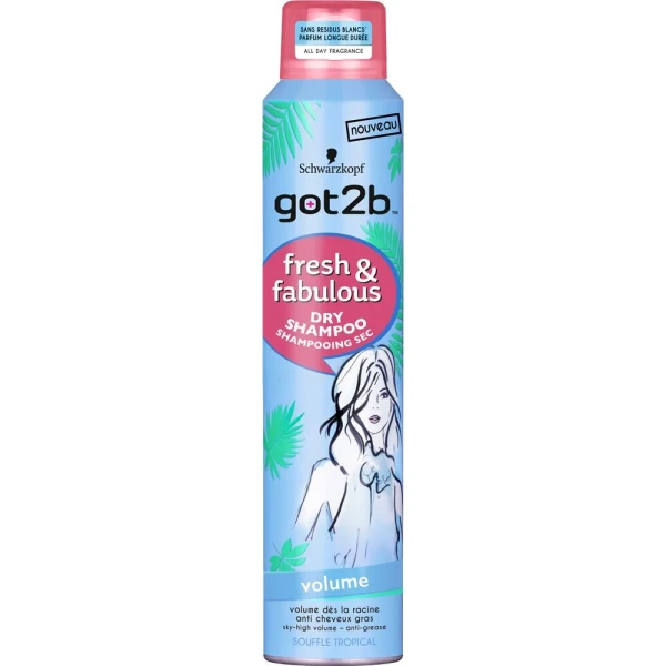 Hier sehen Sie den Artikel GOT2B fresh&fabulous dry shampoo volume 200 ml aus der Kategorie Trockenshampoo. Dieser Artikel ist erhältlich bei pedro-shop.ch