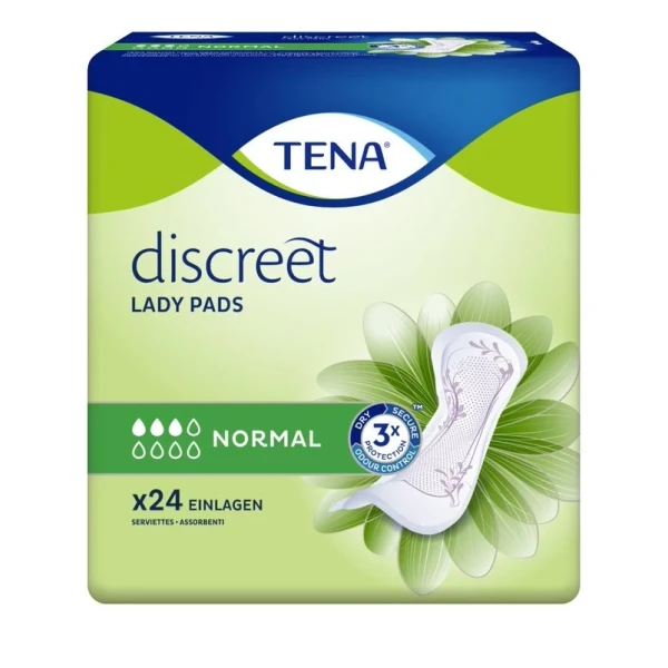 Hier sehen Sie den Artikel TENA Lady discreet Normal 24 Stk aus der Kategorie Inkontinenz Einlagen. Dieser Artikel ist erhältlich bei pedro-shop.ch