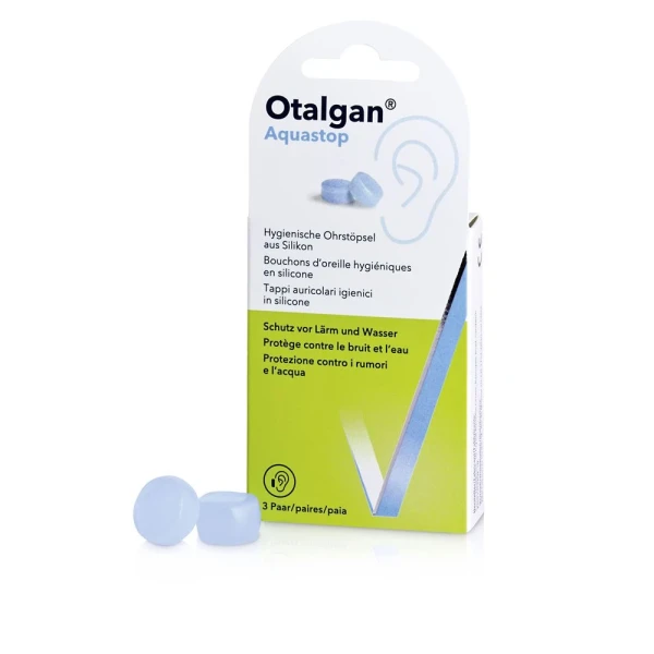 Hier sehen Sie den Artikel OTALGAN Aquastop 3 Paar aus der Kategorie Gehörschutzpfropfen. Dieser Artikel ist erhältlich bei pedro-shop.ch