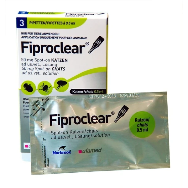 FIPROCLEAR Spot-on Katzen ad us vet. 3 x 0.5 ml