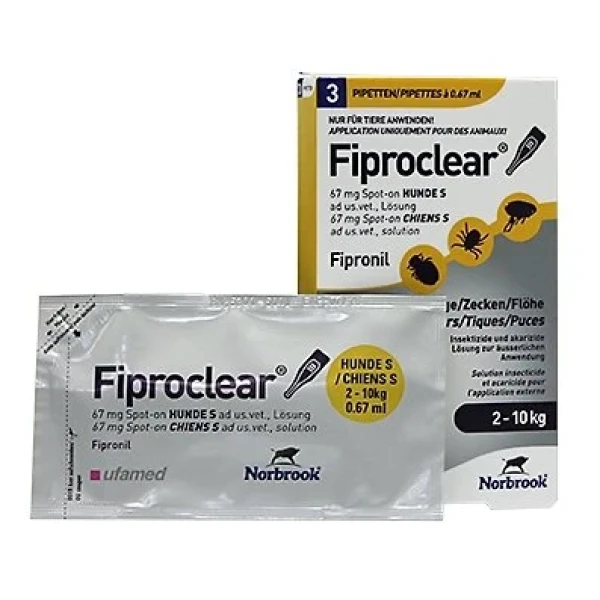 FIPROCLEAR Spot-on Hunde S ad us vet. 3 x 0.67 ml