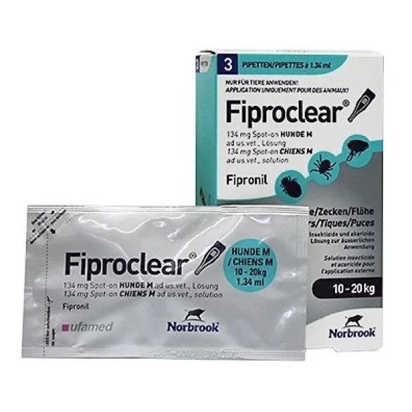 FIPROCLEAR Spot-on Hunde M ad us vet. 3 x 1.34 ml