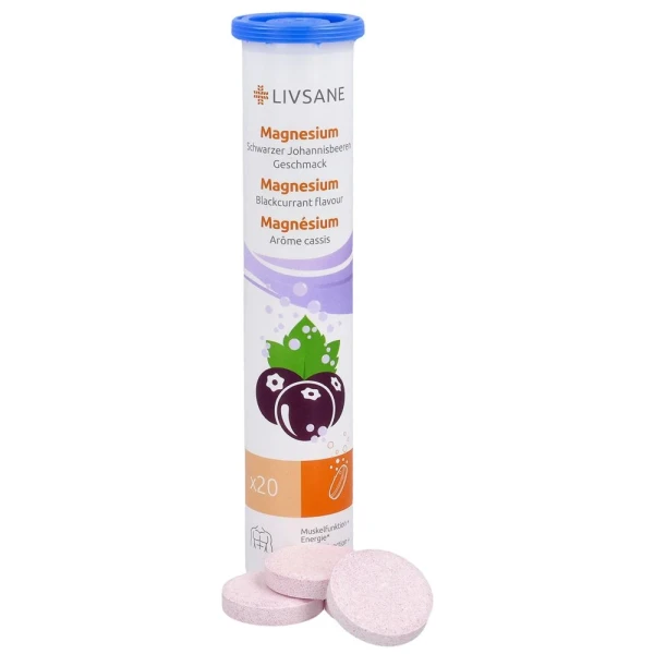 LIVSANE Magnesium Schwarzer Johannisbeeren 20 Stk