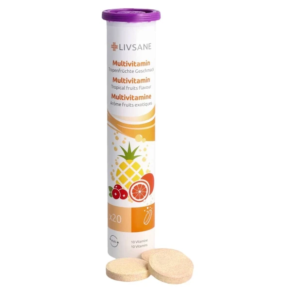 LIVSANE Multivitamin Tropenfrüchte Geschm 20 Stk