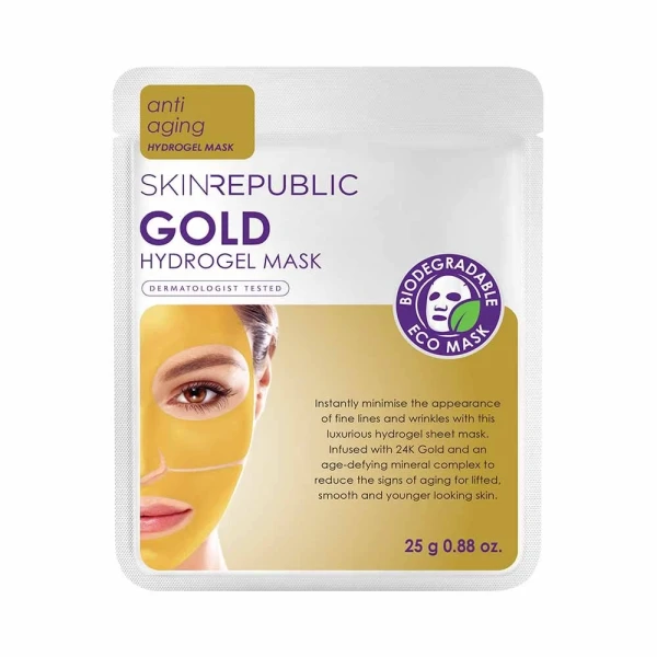 Hier sehen Sie den Artikel SKIN REPUBLIC Gold Hydrogel Face Mask 25 g aus der Kategorie Gesichts-Masken. Dieser Artikel ist erhältlich bei pedro-shop.ch