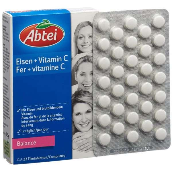 ABTEI Eisen + Vitamin C Balance Tabl 33 Stk