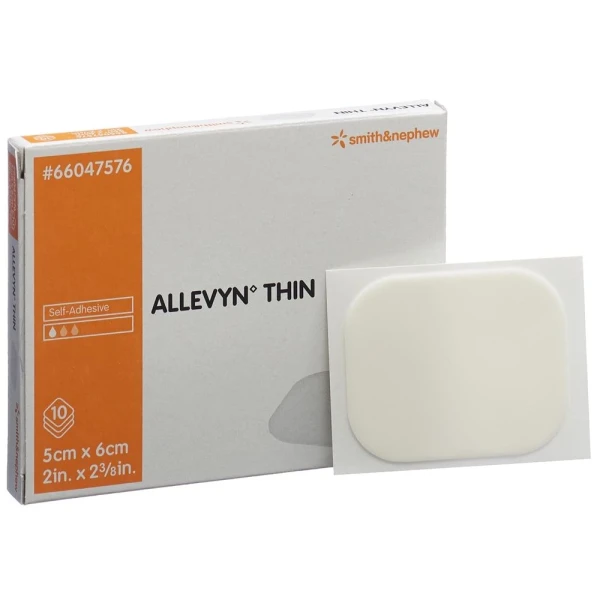 ALLEVYN THIN Wundverband 5x6cm 10 Stk