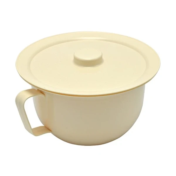 SUNDO Nachttopf mit Deckel Griff 13x22cm elfenbein