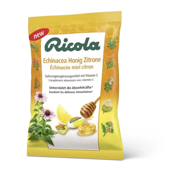 Hier sehen Sie den Artikel RICOLA Echinacea Honig Zitrone m Zucker Btl 75 g aus der Kategorie Bonbons zur Erfrischung & Stärkung. Dieser Artikel ist erhältlich bei pedro-shop.ch