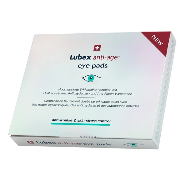 Hier sehen Sie den Artikel LUBEX ANTI-AGE eye pads 8 Stk aus der Kategorie Augenpflege. Dieser Artikel ist erhältlich bei pedro-shop.ch