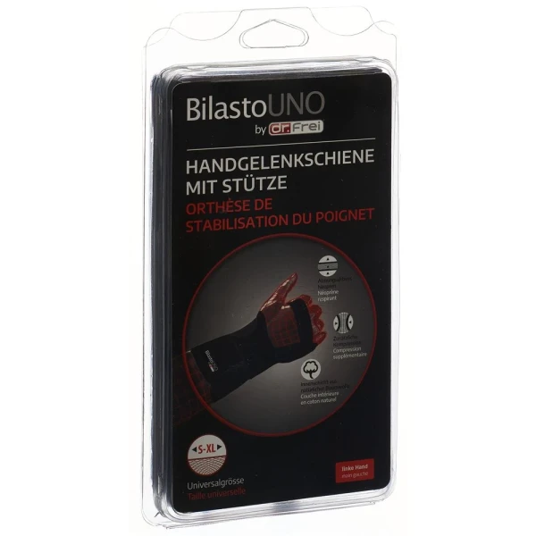 BILASTO Uno Handgelenkschiene S-XL li Stütze Velc