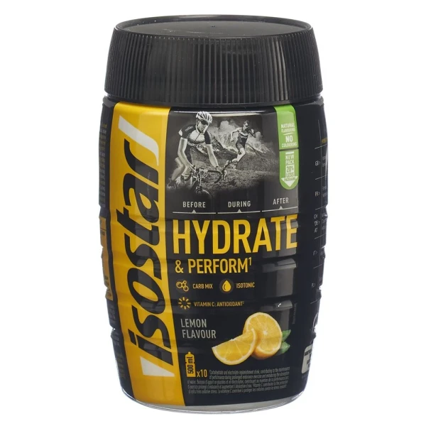 Hier sehen Sie den Artikel ISOSTAR HYDRATE & PERFORM Plv Lemon Ds 400 g aus der Kategorie Sportpräparate und Zubehör. Dieser Artikel ist erhältlich bei pedro-shop.ch