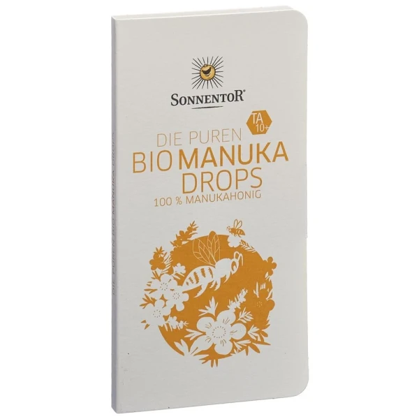 Hier sehen Sie den Artikel SONNENTOR Die Puren Manuka Drops 22.4 g aus der Kategorie Bonbons für Hals und Rachen. Dieser Artikel ist erhältlich bei pedro-shop.ch