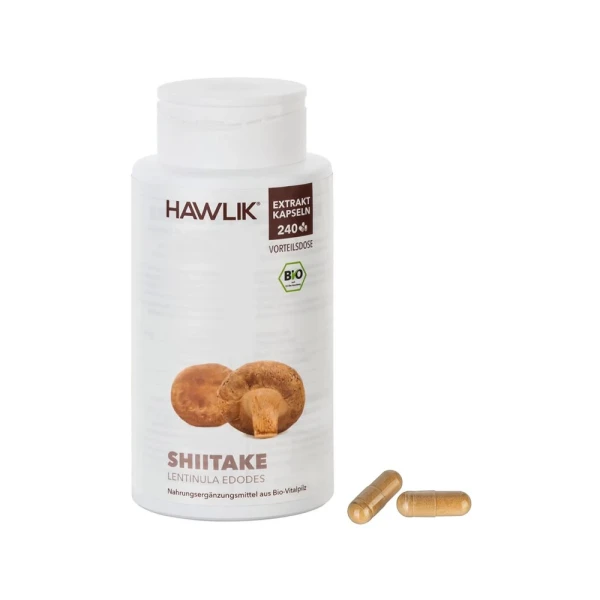 HAWLIK Shiitake Extrakt + Pulver Kaps 240 Stk